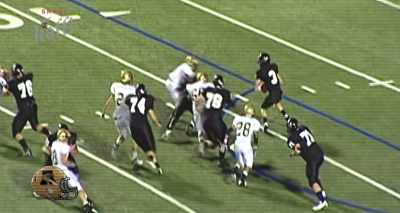 As they were blitzing
on the linebacker - Under the Stadium Lights