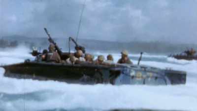AS THEY HIT THE BEACH, - The Pacific War in Color