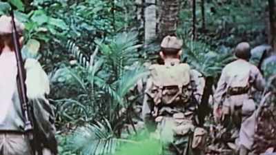 As they train in
the Pacific in 1944. - The Pacific War in Color