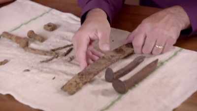 As we uncovered the wagon parts, - The Curse of Civil War Gold