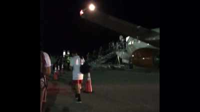 As we were getting on the plane, - Fyre