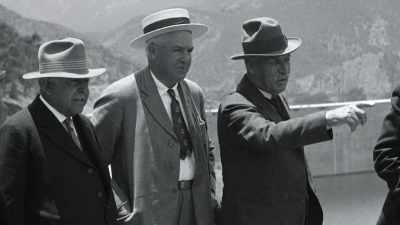 As work proceeded on the dam, - Flood in the Desert
