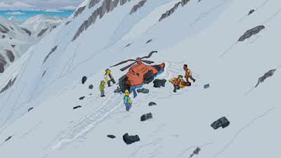 As your captain, one thing is clear: we must get off this mountain. - The Simpsons