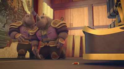 [Ashibasha grunting softly] - Samurai Rabbit: The Usagi Chronicles