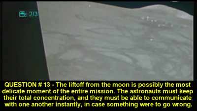 Astronauts must have
maximum concentration - American Moon