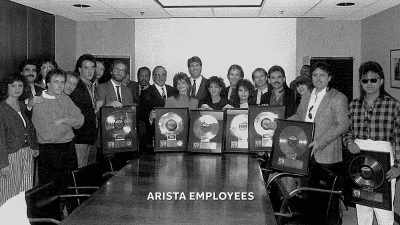 At Arista,
we had a weekly luncheon - Milli Vanilli