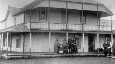 At his big house, he hosted - The American Buffalo