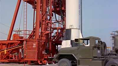 At Cape Canaveral, the countdown,
which could take days, - The Real Right Stuff