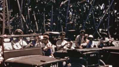 At every stop he and his troupe - The Pacific War in Color