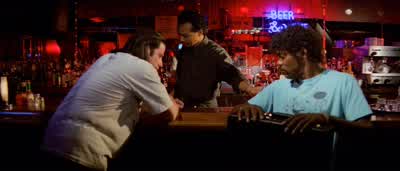 So I hear you're taking Mia out tomorrowAt marsellus's requestHave you met Mia Not yetWhat's so fucking funnyNot a goddamn thing I got to pissLook I'm not a fucking idiot all rightIt's the big man's wifeI'm gonna sit across from her chew my food with my - Pulp Fiction