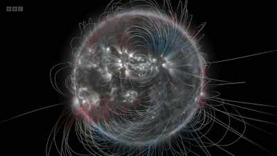 At its most basic level,
the sun's magnetic field - Secrets of Size: Atoms to Supergalaxies