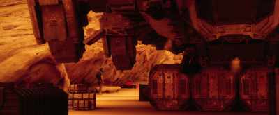 At nightfall,
the spice harvesters land. - Planet Dune
