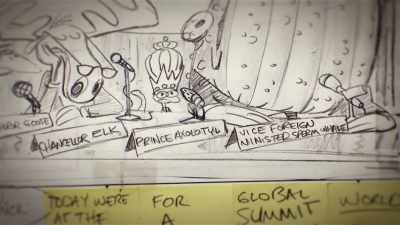 At our storyboard and say,
"That's a mess." - Happy Happy Joy Joy: The Ren & Stimpy Story