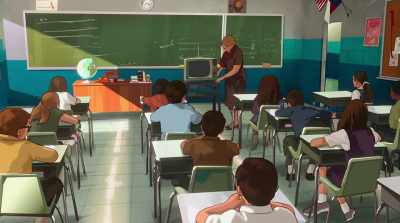 At school on launch days,
it was always the same ritual. - Apollo 10½: A Space Age Childhood