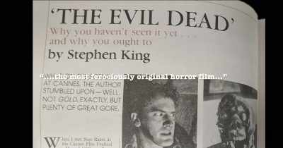 At the quote he said,
was "Evil Dead" - Time Warp Vol. 2: Horror and Sci-Fi