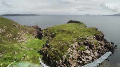 At the harbour entrance, - Scotland from the Sky