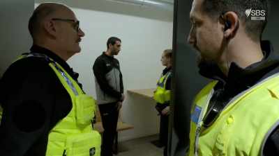At the police post, Virginia
is processing the Moroccan man - World's Busiest Train Stations