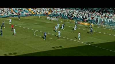 At the start of the second half,
Stoke begin to compose themselves. - Take Us Home: Leeds United
