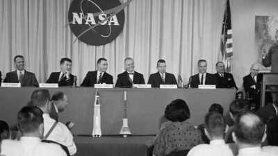 At the very first press conference
John Glenn proved - The Real Right Stuff