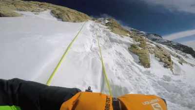 At that time in the normal
pace I should be in the summit, - Kilian Jornet, Path to Everest