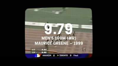 At that time, the record
was 9.79, held by Maurice Greene. - Untold: Hall of Shame