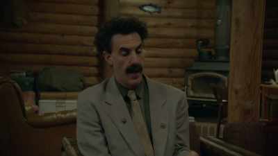 Attach chain to my leg
attached to the cow, - Borat’s American Lockdown & Debunking Borat