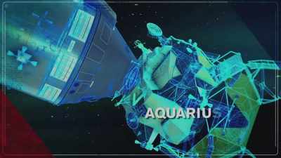 Attached to the command
module's nose is Aquarius, - Tales From The Explorers Club