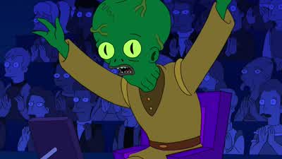 Silence, puny audience! - Futurama