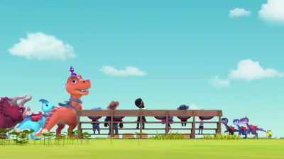 (audience cheering) - Dino Ranch