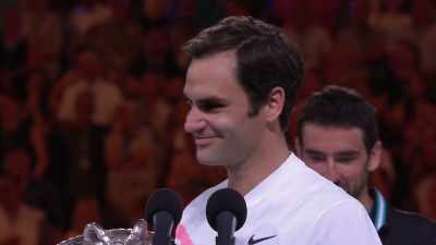 (audience cheers) - Roger Federer: A Champions Journey