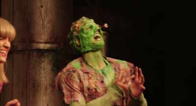 (audience chuckling)
(Toxie roaring) - The Toxic Avenger: The Musical