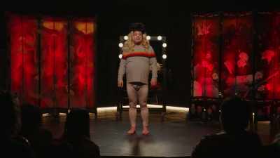 (audience laughing) - Chris Grace: As Scarlett Johansson