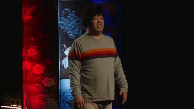 (audience laughing) - Chris Grace: As Scarlett Johansson