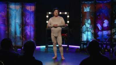 (audience laughing) - Chris Grace: As Scarlett Johansson