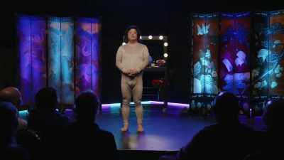 (audience laughing) - Chris Grace: As Scarlett Johansson