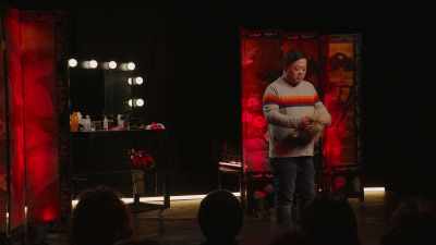 (audience laughing) - Chris Grace: As Scarlett Johansson