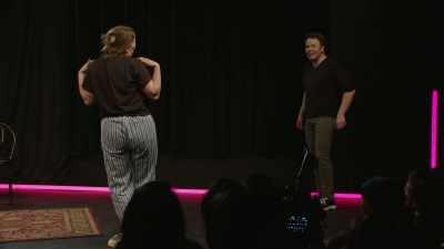 (audience laughing) - Bigger! With Brennan & Izzy