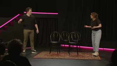 (audience laughing) - Bigger! With Brennan & Izzy