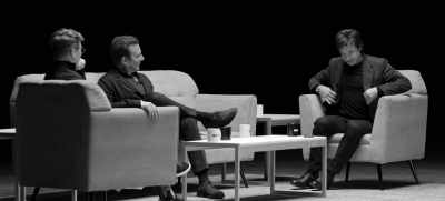[audience laughs] - SmartLess: On the Road