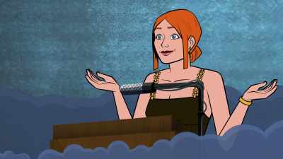 [ Audience "ohhs" ] We
live in amazing times. - Birdgirl