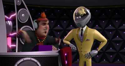 -[auto-tuned] Patience, G-Brain!
-[Golden Brain] This had better work - Spy Kids: Mission Critical