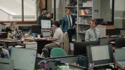 [automated fire warning]
Emergency. Evacuate now. - The Office
