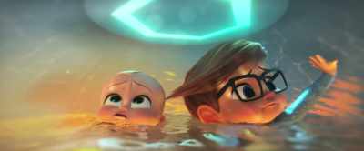 AUTOMATED VOICE (distorted):
Your time has concluded. - The Boss Baby: Family Business