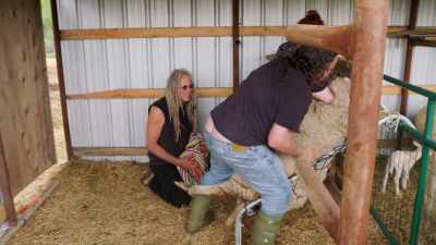 Avery lays the mother
into the couch, - Rust Valley Restorers