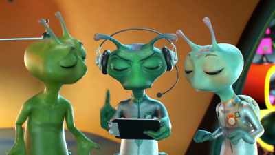 Aw!
[disappointed whining] - Alien TV