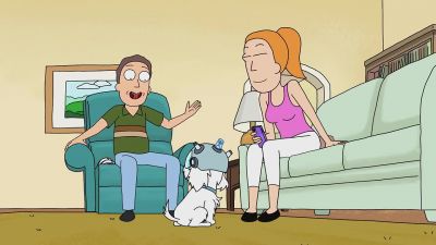 Aw he's saying I love lasagna - Rick and Morty