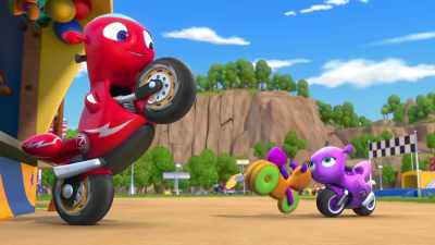 Aw, look how cuddly
Miss Cuddly Wheels is, - Ricky Zoom