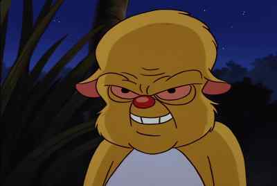 AWFULLY
SLOPPY TRAIL, BRAIN. - Pinky and the Brain