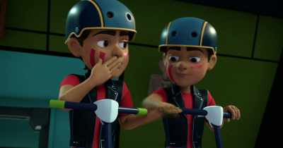 -Awkward.
-[laughing] - Spy Kids: Mission Critical