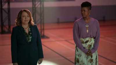 -[awkward silence]
-[Mrs. Harrison clears throat] - Julie and the Phantoms